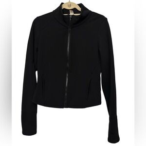 Yogalicious Lux Full-Zip Lightweight Yoga Jacket Black Size Large
